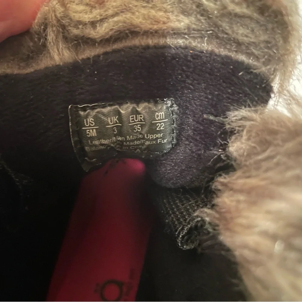 Ryka Women’s Boots Winter Size 5 M Faux Fur Leather and Man Made Material
